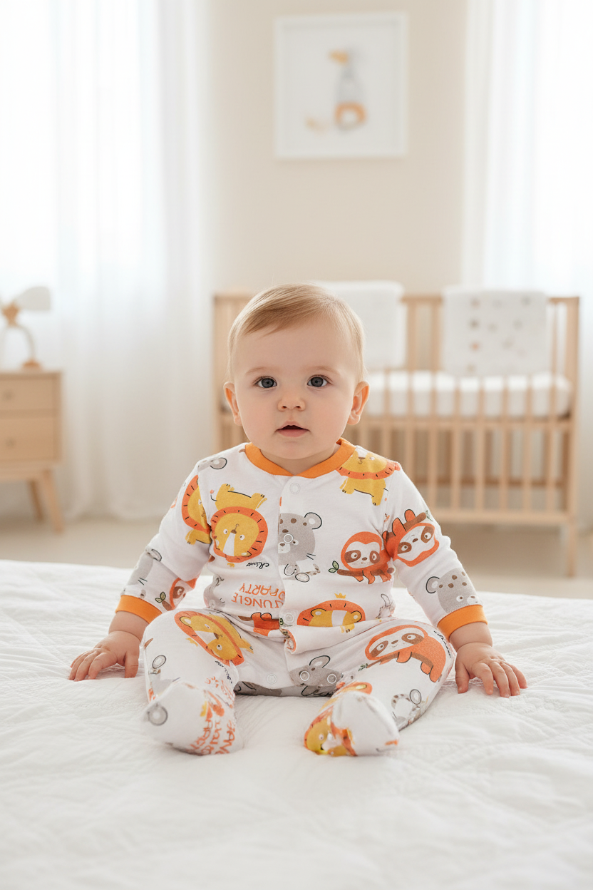 Chicco bodi "Jungle Party" s nogavicama - FSC® i OEKO-TEX®