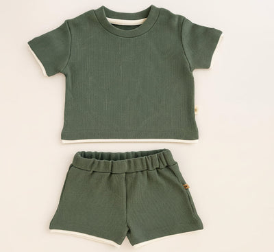 Kinder Sommer Rippenset – 100% Baumwolle – 92–110
