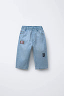 La’ciel Paris dječje traperice s elastičnim strukom i našivcima