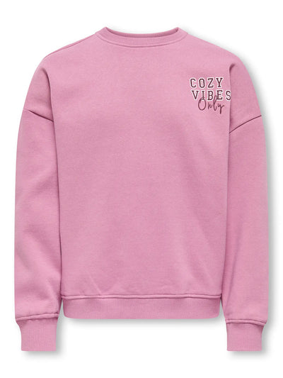 ONLY KOGBILA L/S OVZ PRINT O-NECK – Kinder-Sweatshirt