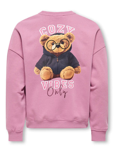 ONLY KOGBILA L/S OVZ PRINT O-NECK – Kinder-Sweatshirt