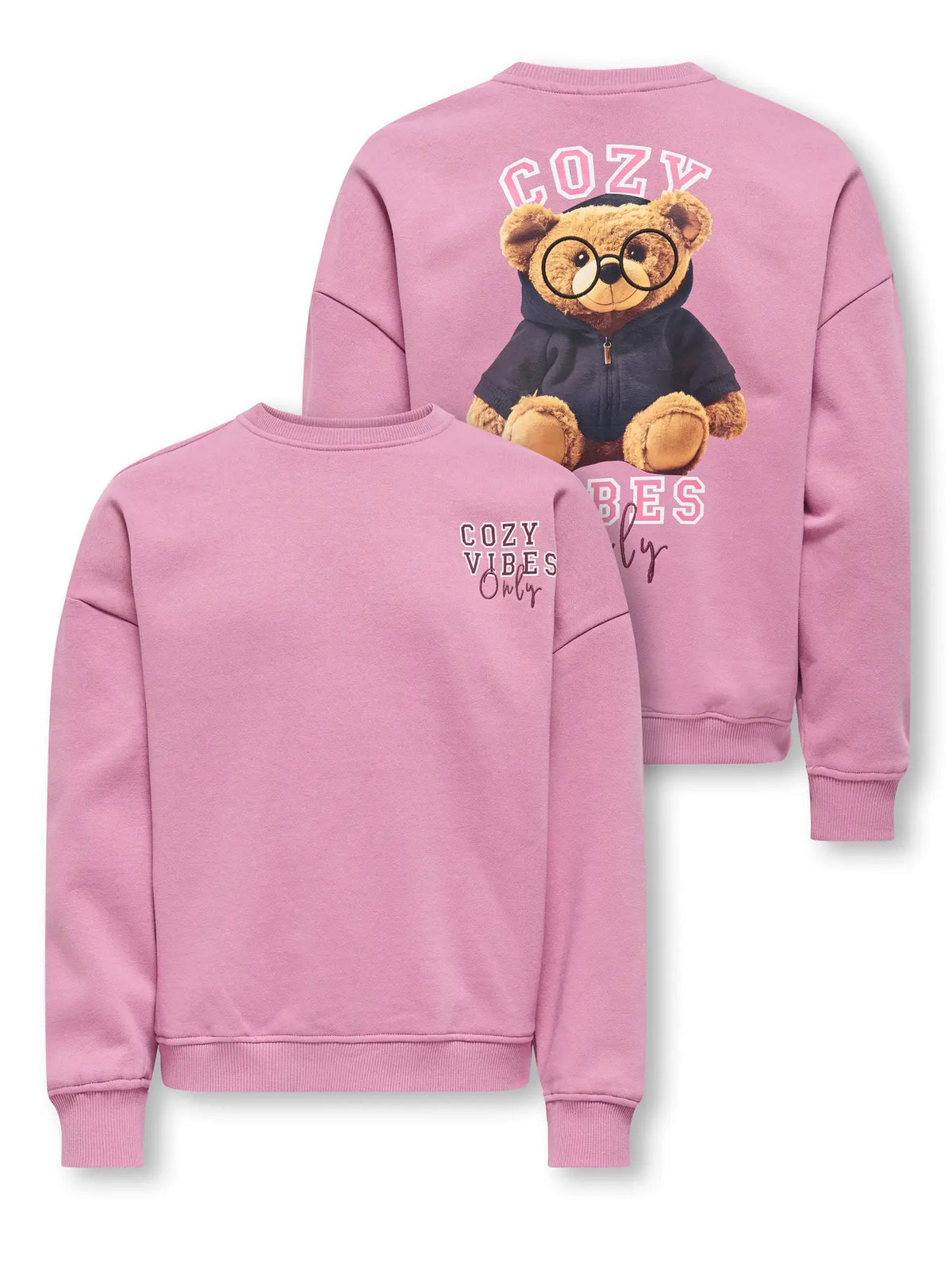 ONLY KOGBILA L/S OVZ PRINT O-NECK – Kinder-Sweatshirt