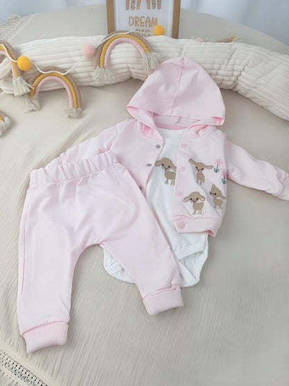 Baby set with deer motif