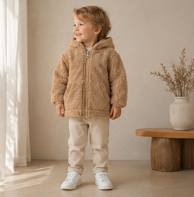 Vauva - Fleecemantel für Kinder mit Kapuze