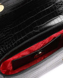 Love Moschino black handbag with chain and gold details