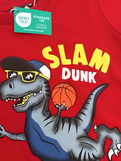 Chicco children's t-shirt "Slam Dunk Dino" - 100% cotton