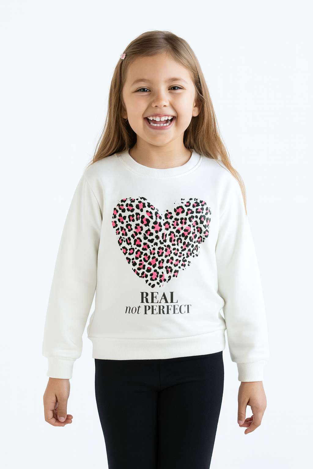 T-Shirt „Real not Perfect“ mit Herzmotiv – Größen 134-164
