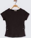 T-Shirt für Mädchen von 6 bis 9 Jahren mit seitlichen Cutouts