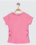 T-Shirt für Mädchen von 6 bis 9 Jahren mit seitlichen Cutouts