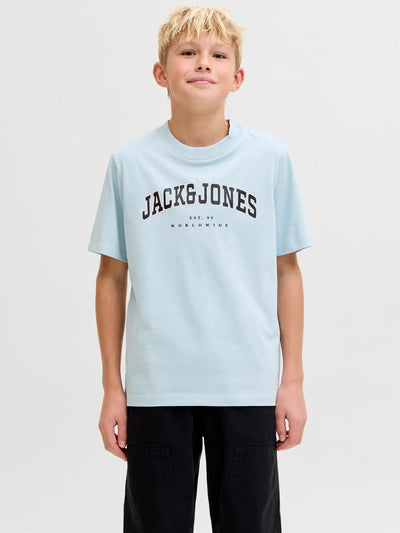 Jack & Jones Junior Print T-Shirt aus gekämmter Baumwolle mit kurzen Ärmeln