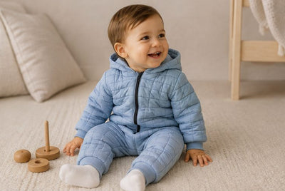 VAUVA Kapuzenoveralls für Babys und Kinder (Größen 3 Monate-2 Jahre)
