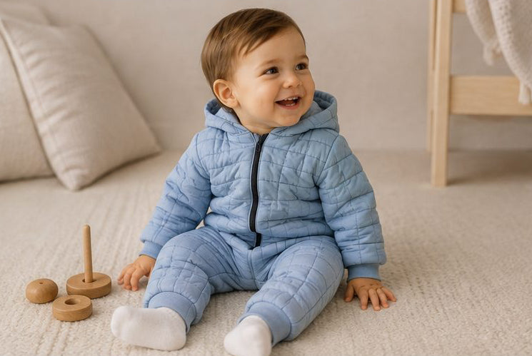 VAUVA Kapuzenoveralls für Babys und Kinder (Größen 3 Monate-2 Jahre)