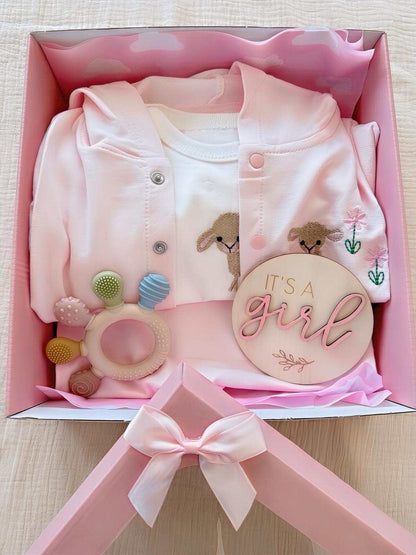 Gift package for a baby girl made of 100% cotton (Sizes 56–74)
