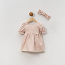 POPSHOPS Leinenkleid mit Schleife und Band (3–18 Monate) 