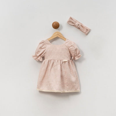 POPSHOPS Leinenkleid mit Schleife und Band (3–18 Monate) 