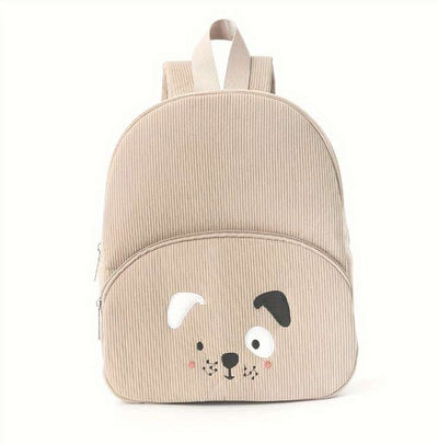 Kinderrucksack aus gerippter Baumwolle – verspielte Tiermotive