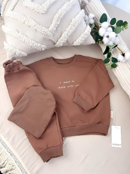 VAUVA children's tracksuit made of organic cotton - Pants, T-shirt and cap