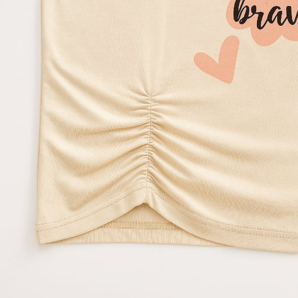 T-shirt “Try Hard and Be Brave” za djevojčice