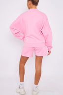 Oversized set: Bomber sweatshirt and shorts