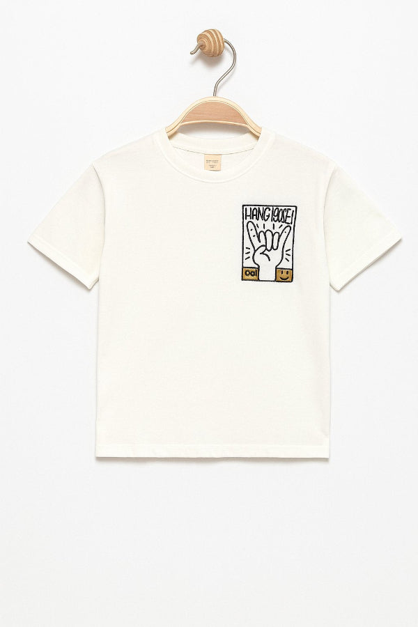 'Hang Loose' cotton T-shirt for children – Sizes 116–134