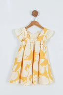 Yellow summer dress with bow (2-5 years)